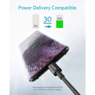 کابل تبدیل USB-C به USB-C انکر مدل Nylon A8752 طول یک متر-3.webp